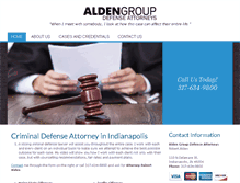 Tablet Screenshot of aldencriminallaw.com
